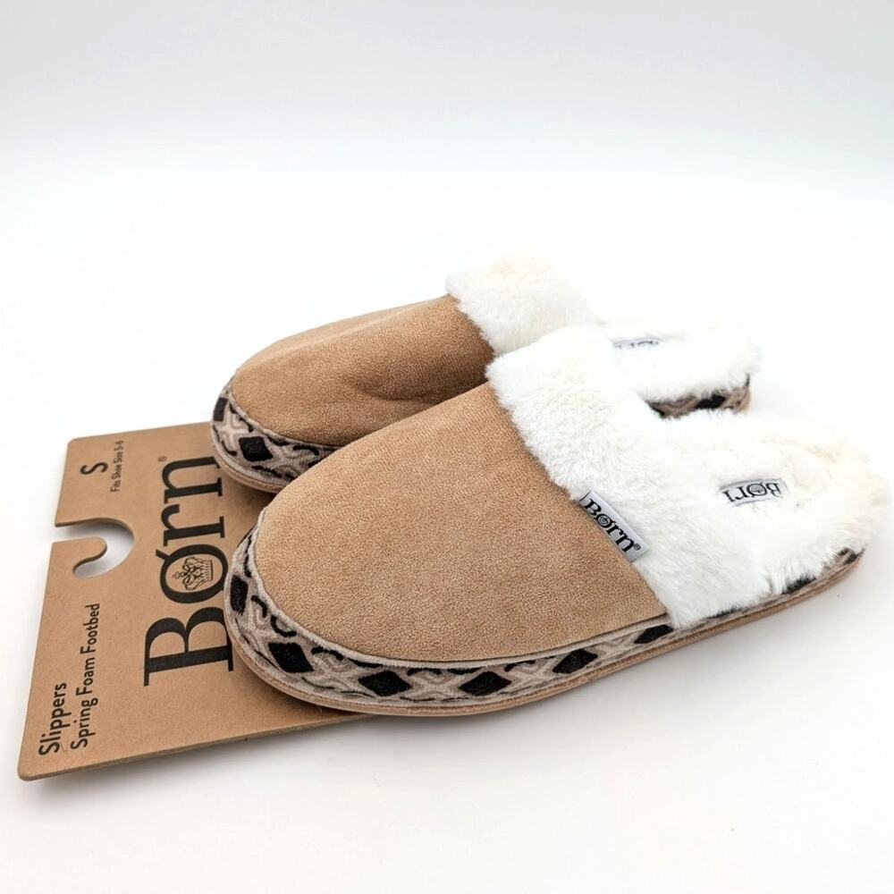 Børn Comfort Slippers Faux Shearling Shoes Slip On Flat Brown Size US5-6 EU37
